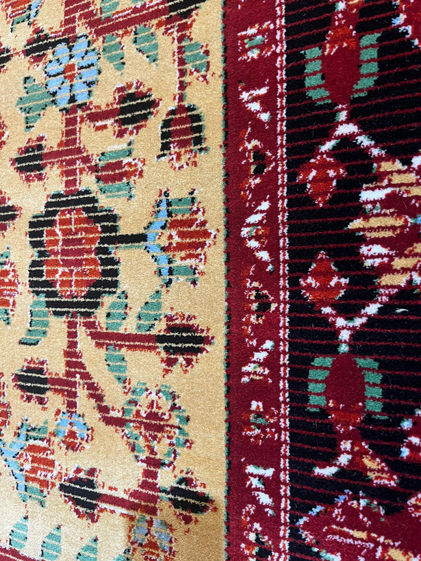 فرش مدرن کهنه نما رنگ طلایی